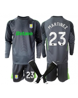 Billige Fotballdrakt Aston Villa Emiliano Martinez #23 Keeper Replika Hjemmedraktsett Barn 2025-26 Langermet (med bukser)